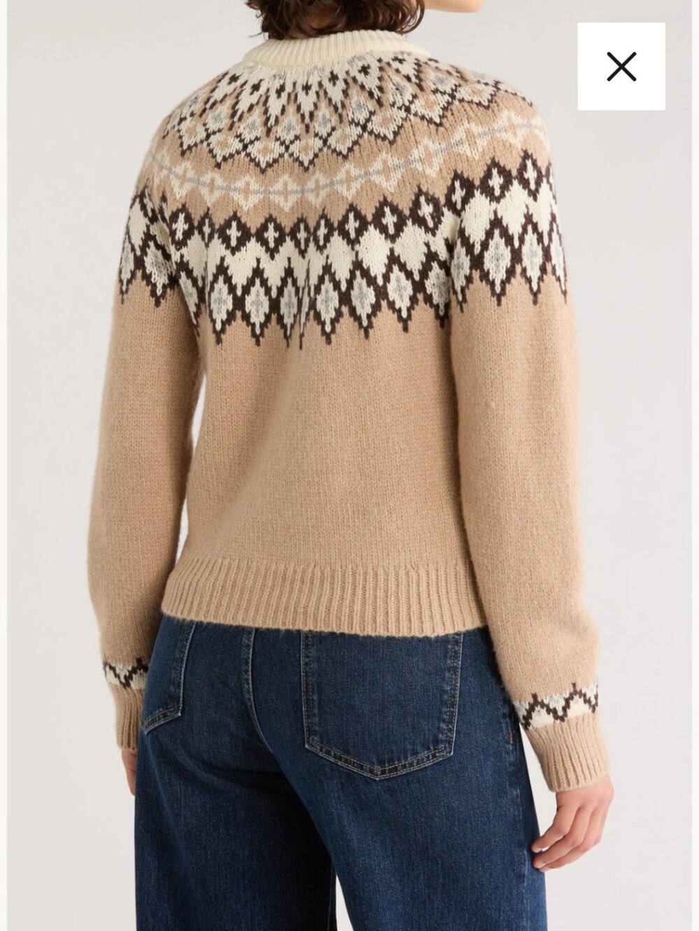 Marine Layer Fiorella Fair Isle Button-Up Cardigan Size Large - Picture 2 of 8